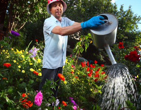 Gardeners Poplar team working safely in a residential garden